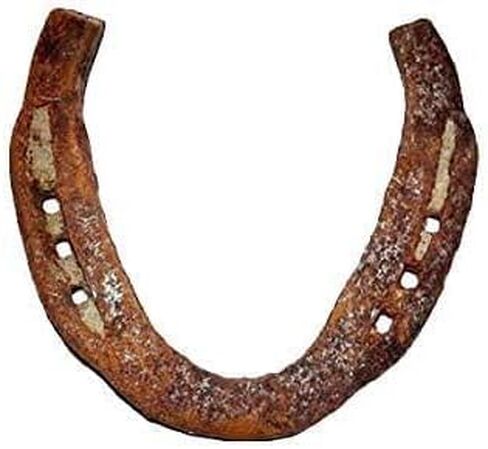 Used Iron Horseshoe Wall Decor, Medium Horseshoe Durable Cast Iron Good Luck Charm Rustic Auspicious Lucky Gift Cast Iron Real Horseshoe Prosperity and Fortune (1 Pack) in Saudi Arabia