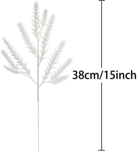 Pack of 20 Glitter Artificial Leaf Picks Sprays Christmas Tree Filler Branches Decorations Sparkling Fake Winter Leaves Stems Flower Arrangements for Festive Xmas Tree Home Holiday Décor (Pink) in Saudi Arabia