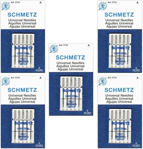 إبر آلة الخياطة المنزلية SCHMETZ Universal (130/705 H) - كبيرة الحجم - مقاس 90/14 in Kuwait