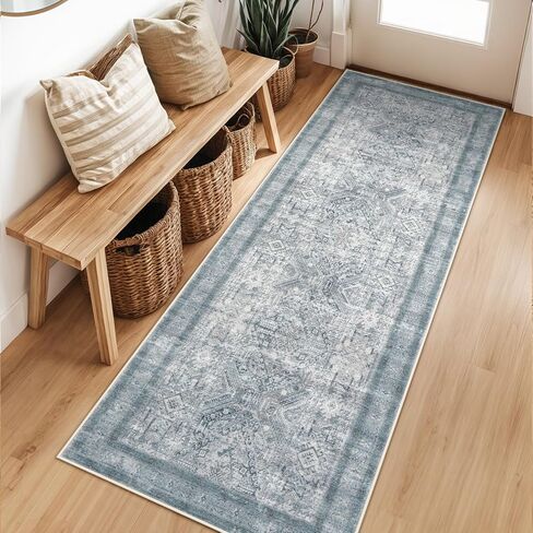 LEEVAN Washable Area Rug 5x7 Rug for Bedroom Grey, Neutral Living Room Area Rug Non Slip, Modern Kitchen Table Rug Soft Nursery Rug in Saudi Arabia