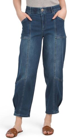 بنطال Democracy Ab Solution Skyrise Barrel Leg، أزرق مطوي، 12 in Kuwait