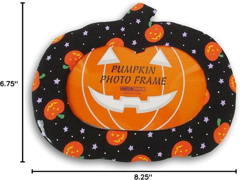 Show-Offs Halloween Pumpkin Shaped Picture Frame for 5 x 7 Photos (Jack o'Lanterns on Black) in Kuwait