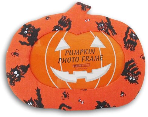 Show-Offs Halloween Pumpkin Shaped Picture Frame for 5 x 7 Photos (Jack o'Lanterns on Black) in Kuwait
