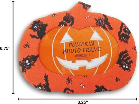 Show-Offs Halloween Pumpkin Shaped Picture Frame for 5 x 7 Photos (Jack o'Lanterns on Black) in Kuwait