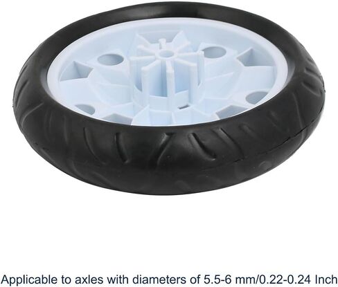 uxcell 4pcs 170mm Dia Plastic Single Wheel Pulley Rolling Roller White 8x27mm in Kuwait