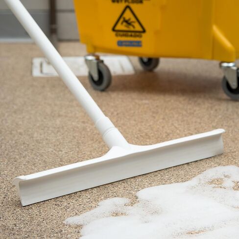 ممسحة إسفنجية بلاستيكية من سبارتا 3656702، ممسحة دش، ممسحة شديدة التحمل مع شفرة مطاطية للنوافذ والزجاج وأبواب الدش والأرضيات والزجاج الأمامي، 20 بوصة، أبيض in Kuwait