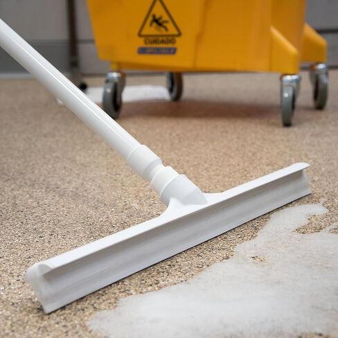 ممسحة إسفنجية بلاستيكية من سبارتا 3656702، ممسحة دش، ممسحة شديدة التحمل مع شفرة مطاطية للنوافذ والزجاج وأبواب الدش والأرضيات والزجاج الأمامي، 20 بوصة، أبيض in Kuwait