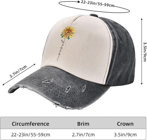 Sunflower Butterfly Baseball Cap Golf Dad Hat Adjustable Original Classic Low Profile Cotton Hat Men Women in Saudi Arabia
