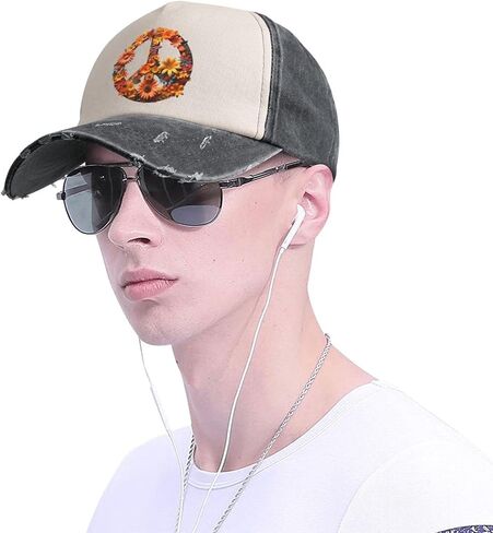 Sunflower Butterfly Baseball Cap Golf Dad Hat Adjustable Original Classic Low Profile Cotton Hat Men Women in Saudi Arabia