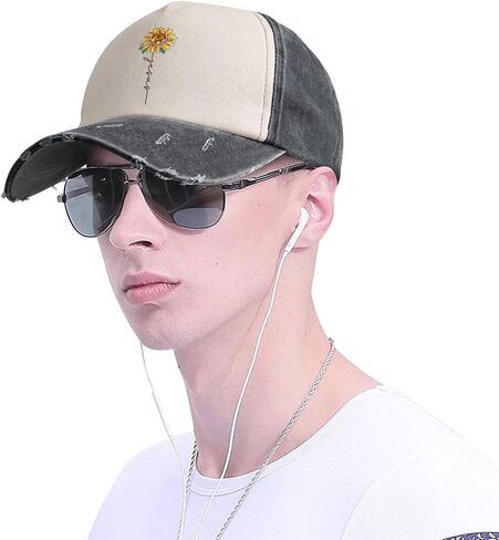 Sunflower Butterfly Baseball Cap Golf Dad Hat Adjustable Original Classic Low Profile Cotton Hat Men Women in Saudi Arabia