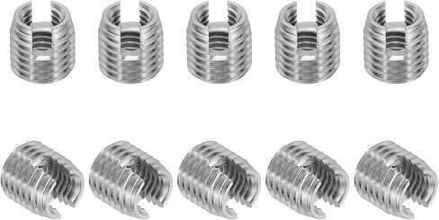 PATIKIL Self-Tapping Threaded Inserts, 6 Pcs M14 x M18 x 24mm 303 Stainless Steel Thread Adapter Reducer Slotted Screw Repair Inserts Nuts Sleeve in Saudi Arabia