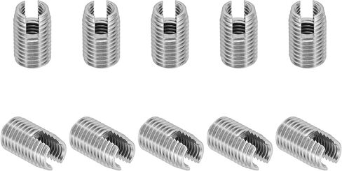PATIKIL Self-Tapping Threaded Inserts, 6 Pcs M14 x M18 x 24mm 303 Stainless Steel Thread Adapter Reducer Slotted Screw Repair Inserts Nuts Sleeve in Saudi Arabia
