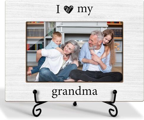 Grandpa Picture Frame Wooden Picture Frames 4x6 - I Love You Grandpa, Wooden Photo Frame With Stand, First Time Grandparent Gifts Grandpa Gifts Display Frame (Vertical) -20 in Saudi Arabia