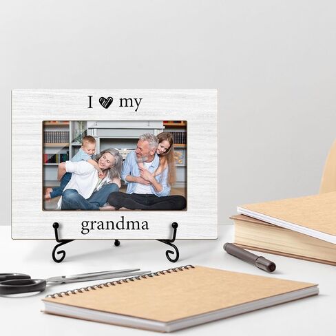 Grandpa Picture Frame Wooden Picture Frames 4x6 - I Love You Grandpa, Wooden Photo Frame With Stand, First Time Grandparent Gifts Grandpa Gifts Display Frame (Vertical) -20 in Saudi Arabia