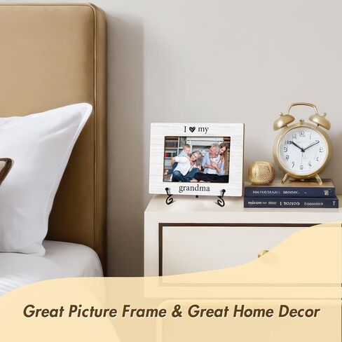 Grandpa Picture Frame Wooden Picture Frames 4x6 - I Love You Grandpa, Wooden Photo Frame With Stand, First Time Grandparent Gifts Grandpa Gifts Display Frame (Vertical) -20 in Saudi Arabia