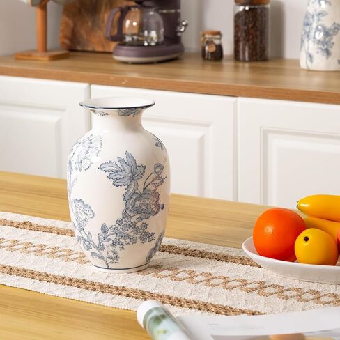 Blue and White Vase for Home Decor, Ceramic Chinoiserie Vase Decor, Porcelain Vases, Flowers in Kuwait