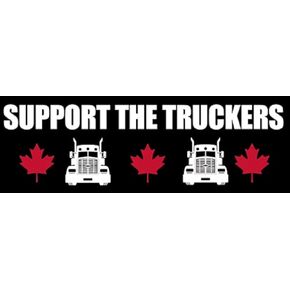 AV Support The Truckers Sticker, Canada Truck Driver Decal, Canadian Semi Operator Bumper Sticker for Cars, Trucks, Coolers and Tumblers (Rectangle 3 x 9 Inches)