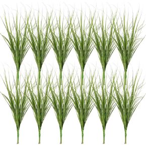 PRETYZOOM 12pcs Faux Plants Shrubs Artificial Plastic Bushes Grass Simulated Grass for Craft Decorative Cattail Grass Outdoor Lawn Decorations Fake Grass Photography Props