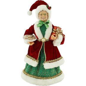 Windy Hill Collection 16" Inch Standing Traditional Cookies & Present Mrs. Claus Christmas Figurine Figure Decoration 162060