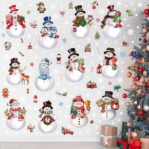 12 Sheets Christmas Gingerbread Wall Stickers Decorations, Xmas Wall Decals Holiday Gingerbread Candy Floor Wall Vinyl Stickers for Living Room Bedroom Home Office Decor in Kuwait