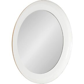 Kate and Laurel Laranya Modern Round Mirror, 22 Inch Diameter, Teal and Black, Decorative Circle Mirror with Metal Frame and Glossy Hand Applied Finish