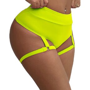 Women's Booty Shorts with Garters High Waisted Sexy Hot Pants Butt Lifting Sports Leggings Gym Running Pole Dance Yoga