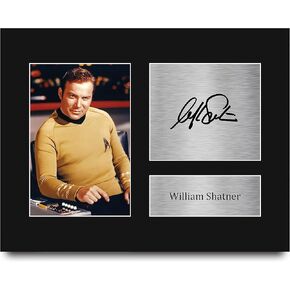HWC Trading William Shatner Star Trek Gifts USL Printed Signed Autograph Picture for TV Show Fans - US Letter Size