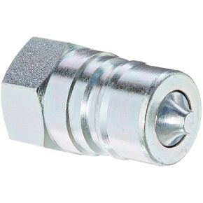 Dixon Valve K6F6 Steel ISO-A Interchange Hydraulic Fitting, Nipple, 3/4" Coupling x 3/4" - 14 NPTF Female Thread