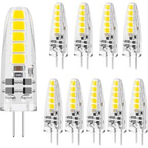 DiCUNO G4 LED Bulb Dimmable, 12V, JC Bi-Pin Base Light Bulbs 2W, Warm White 2700K, 20W T3 Halogen Replacement for Landscape Lighting, Under Cabinet Lighting, RV, Chandelier, 185 Lumen, 10-Pack