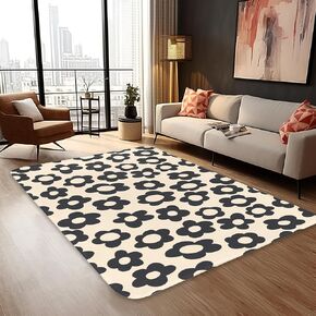 Area Rug 5x7 Washable Rug,Van Gogh Starry Night Area Rugs for Living Room Low-Pile Machine Washable Backing Non-Slip Indoor Floor Rugs Carpet for Bedroom Kitchen Laundry Home Office