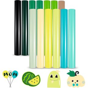 HTVRONT Heat Transfer Vinyl Bundle, 90 Pack 12" x 10" Iron on Vinyl for t Shirts, 58 Assorted Colors HTV Vinyl with Teflon Sheet & Weeding Tools, Includes Glitter, Floral, Plaid, Neon, Geometric HTV