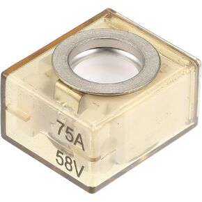 X AUTOHAUX Waterproof 75A Marine Rated Battery Fuse Terminal Fuse Only 58V DC Maximum