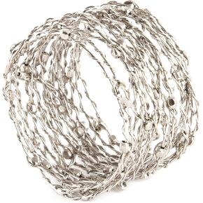 SARO LIFESTYLE NR030.GL Metal Design Napkin Rings (4 Pack), Gold