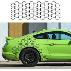 52 Grids Racing Honeycomb Graphic car Sticker Decoration Adjustment DIY Styling Waterproof Plaid Vinyl Decal car Side Body Door Hood Suitable for car SUV Pickup Truck Transporter (Purple)