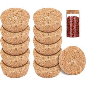 BENECREAT 8 Pcs Cork Bottle Stoppers, Cork Plug, Replacement Corks for Wine, Decorative Bottles, Jars, Arts, DIY Crafts, 2.5 inch in Diameter