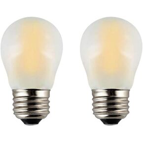 A15 Style Bulb Mini LED Globe Bulb, 2W Dimmable, 200Lm, E26 Common Base, Warm White Light Color (2700K), Eye-Protect Frosted Glass, 25W Incandescent Equivalent (2 Pack)