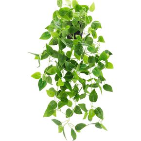 2 pcs Fake, Artificial Potted Plant Faux Ivy Vine Plant Hanging Plant Pothos for Home Office Indoor Outdoor Garden Decor