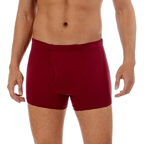 Washable Incontinence Boxer Briefs for Men - Cotton Leakproof Underwear with Fly, Enhanced Front & Rear Protection 120ml Absorbency (3 Pack, L, Gray)