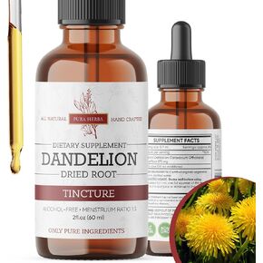 Dandelion Root Extract, Organic Dandelion Root Tincture, Alcohol Free, Vegan - 2 Fl Oz
