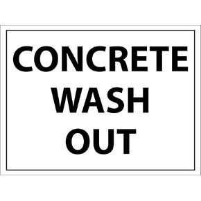 Concrete Wash Out Sign Metal Tin Sign12x16 Inches Caution Danger Safety Security Warning Notice Signs