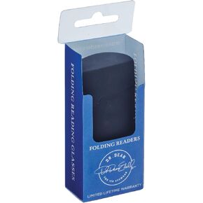 Pocket Reading Glasses, Black, +2.00