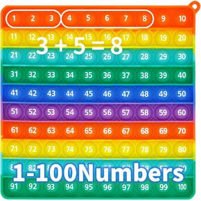 Multiplication Pop Fidget Toys 12x12 Multiplication Chart and Math Addition Table Toys, Multiplication Game Challenges to Strengthen The Memory of Multiplication and make Learning more Fun