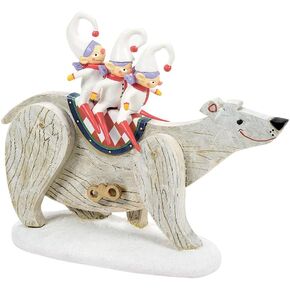 Department 56 Disney The Nightmare Before Christmas Village Accessories Polar Bear Ride Figurine, 3.6 Inch, Multicolor