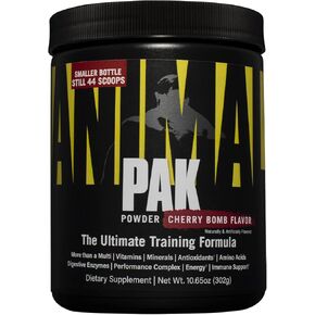 Animal Pak – Convenient All-in-One Vitamin & Supplement Powder – Zinc, Vitamins C, B, D, Amino Acids and More – Sports Nutrition Performance Multivitamin for Women & Men – 44 Scoops, Cherry Bomb