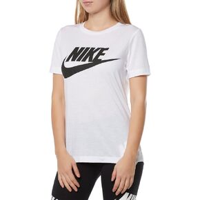 قمصان وقمصان علوية منسوجة بشعار Nike للسيدات باللون الأسود S