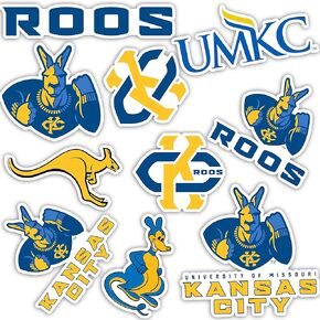 Desert Cactus University of Missouri Kansas City Kangaroos UMKC Roos Stickers Vinyl Decals Laptop Water Bottle Car Scrapbook 13.39x10.98 Sheet T2 (Type 2)