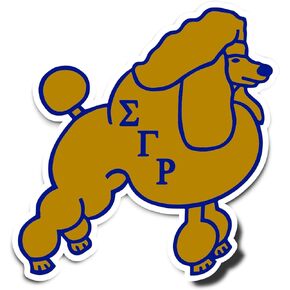 Desert Cactus Sigma Gamma Rho Stickers SGR Poodles Divine 9 Individual Decal Laptop Water Bottle Car 13x11 Sheet (IND B)