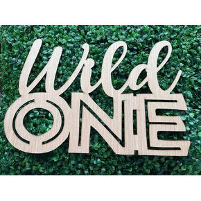 Wood Wild One Sign, Party Backdrop Sign, Boy First Anniversary Banner, Safari Jungle Theme Birthday Party, One Year Boy Decoration