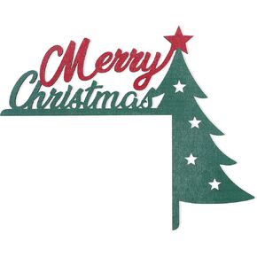 Christmas Door Conner Wooden Sign Decorations - Merry Christmas Sign Door Decors, Xmas Tree Wall Art Decorations, Home Room Art