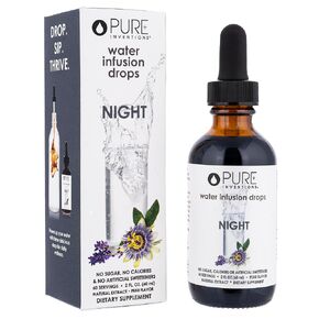 Pure Inventions Night - Pear Flavored Water Infusion Drops - No Sugar, Calories, or Artificial Sweeteners - 60 servings - 2oz